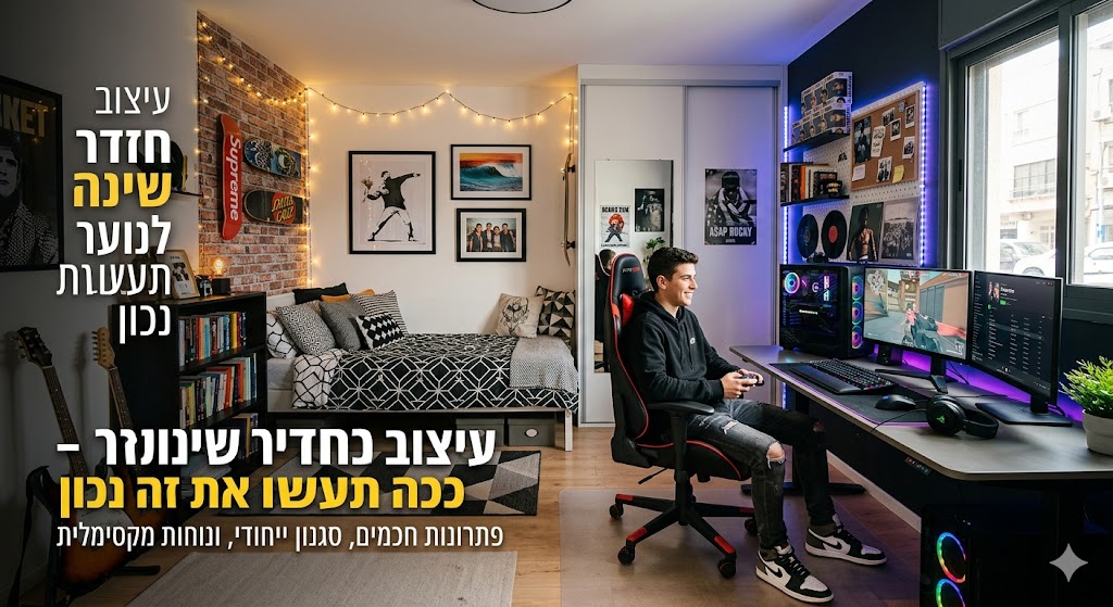 עיצוב חדר שינה לנוער